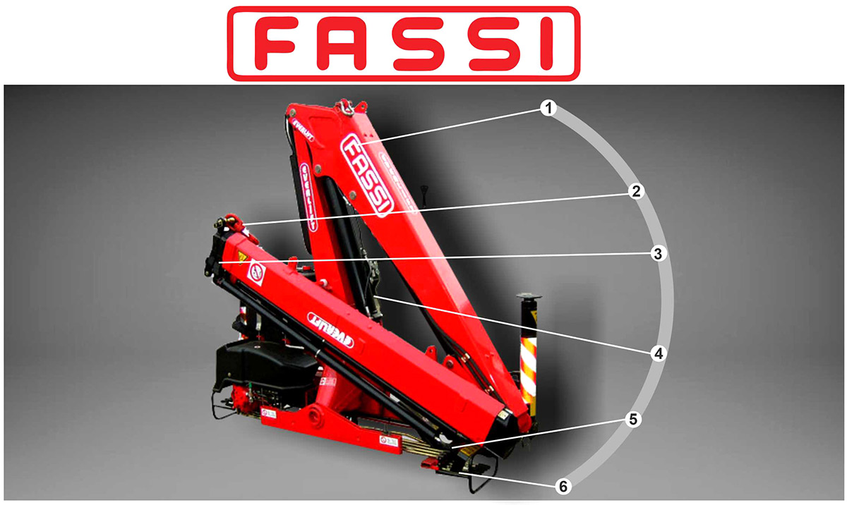 Гидравлический кран-манипулятор Fassi - производство Италия.